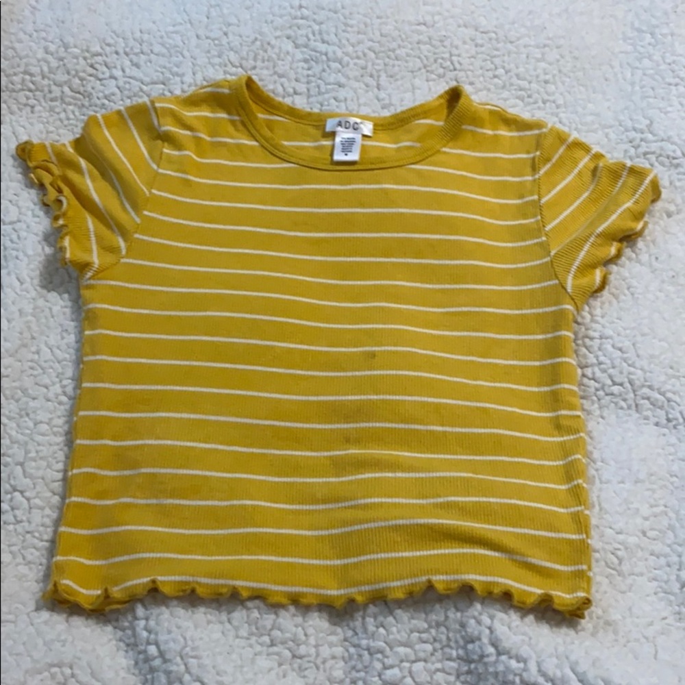 ribbed cropped t shirt